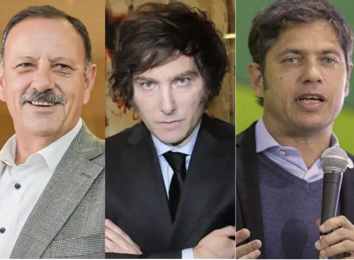 Quintela, Milei y Kicillof