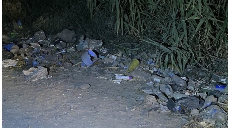 La zona donde fue encontrado el cuerpo de la beba recién nacida. (Foto: gentileza diario Huarpe).