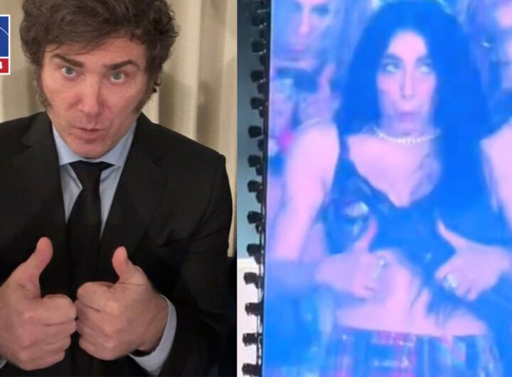Lali Espósito imita a Milei en su show en Vélez